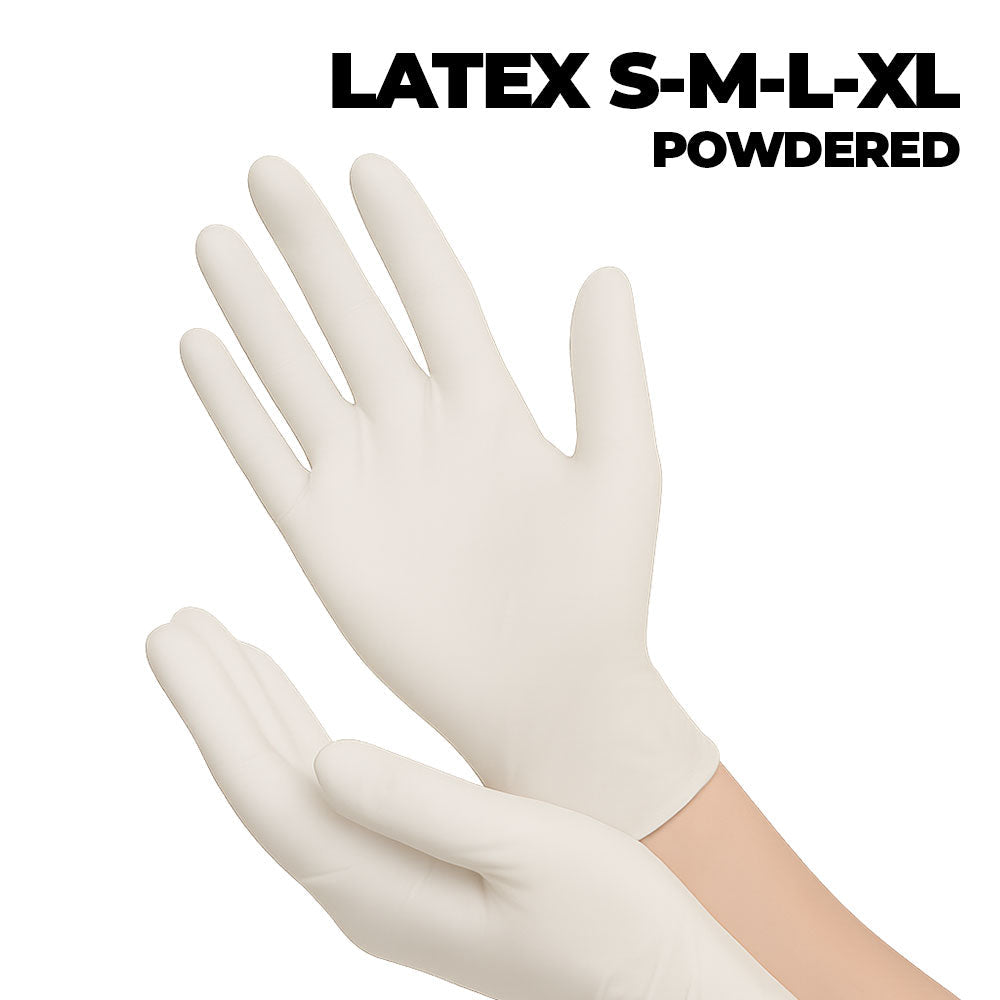 Latex Gloves Powdered (x100)
