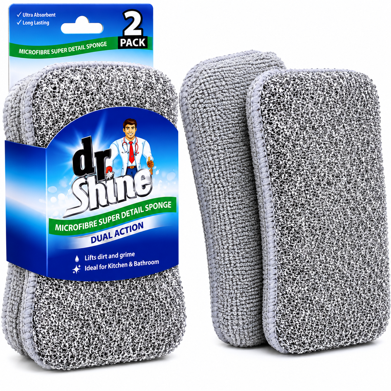 Microfiber Super Detail Sponge 2Pack