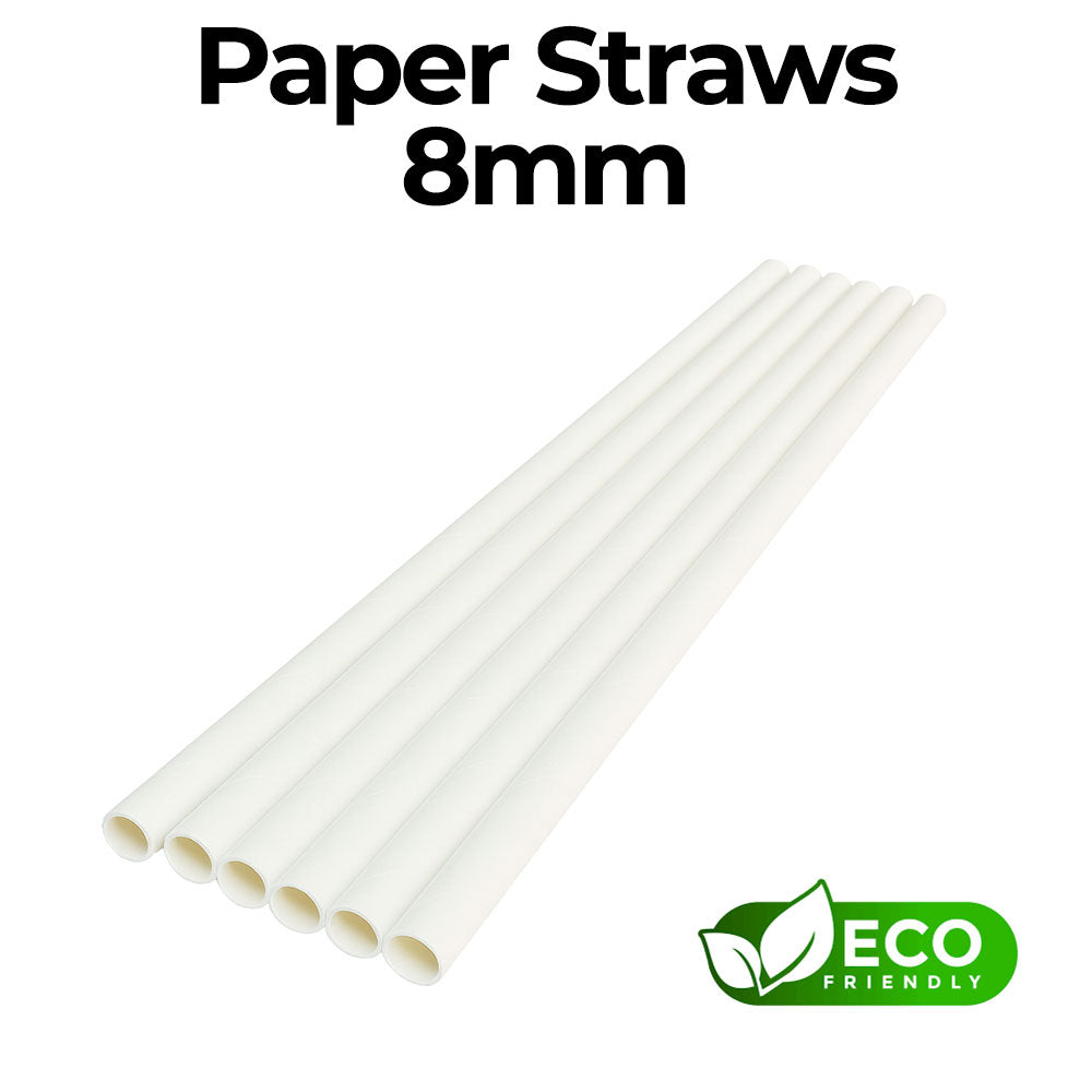 ECOGREEN Paper Straws 8mm (x25)
