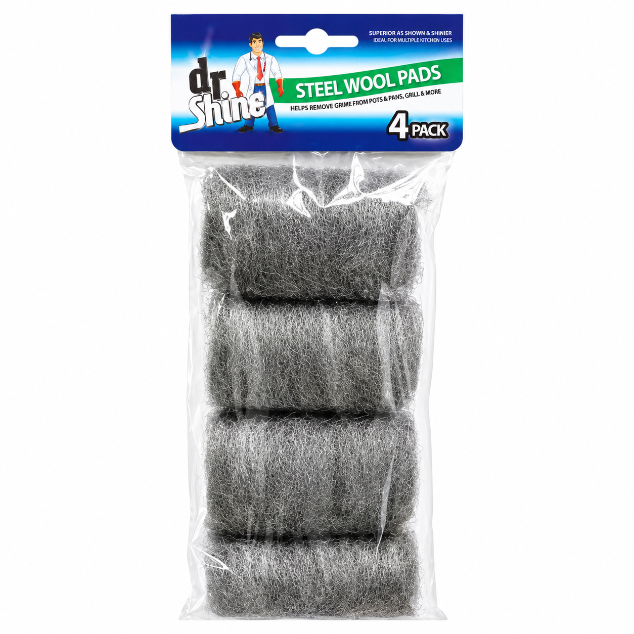 Scrubber Steel Wool Pads 4Pack
