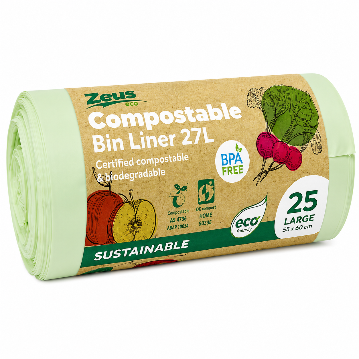 Tie Bags Roll Compostable