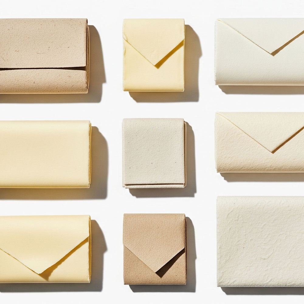 butter paper collection on a white background