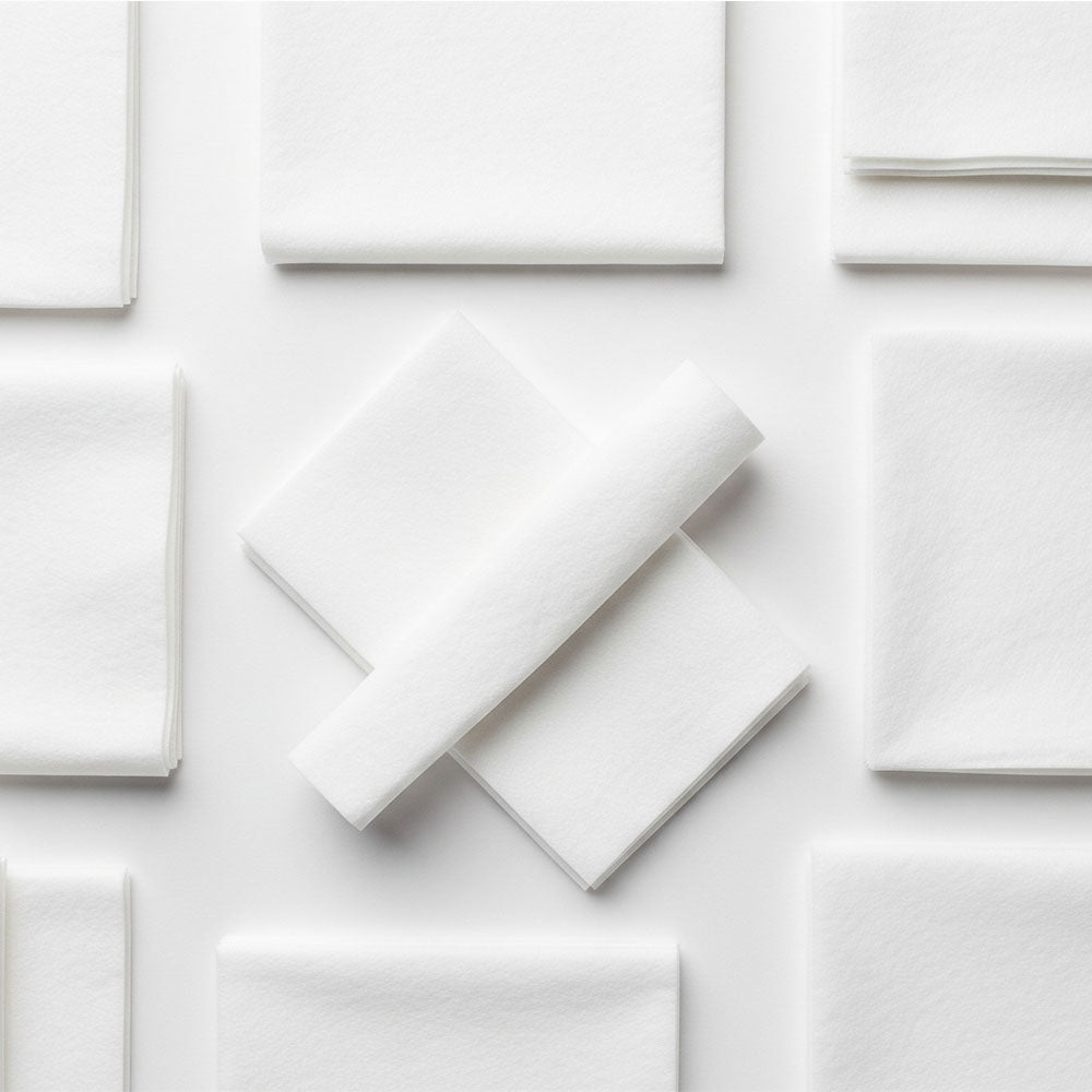 paper tissues on a white background