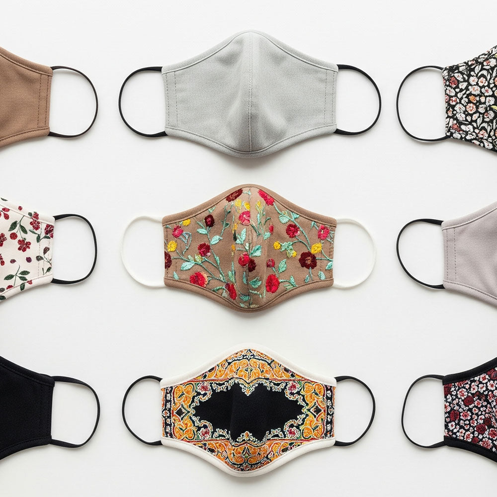 face masks on a white background
