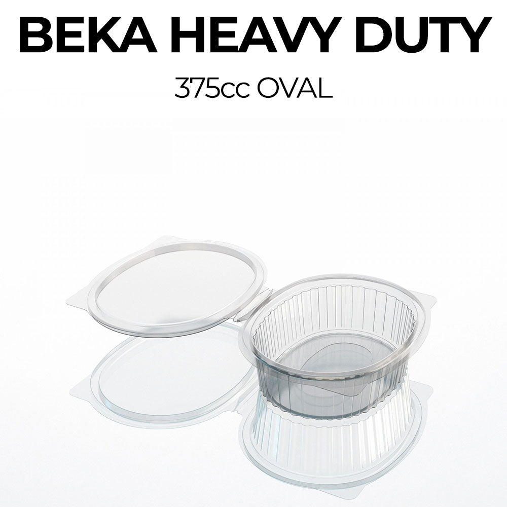 Beka heavy-duty oval container with a lid on a white background
