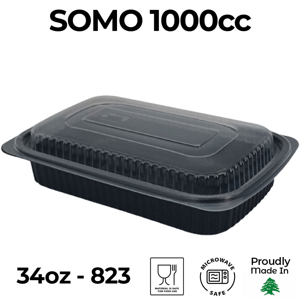 SOMO Rectangular Microwavable 1000cc (x65)