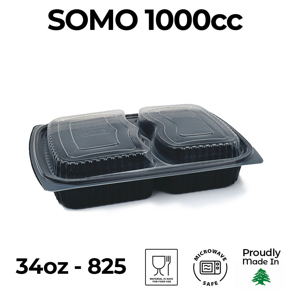 SOMO Rectangular Microwavable 1000cc (x65)
