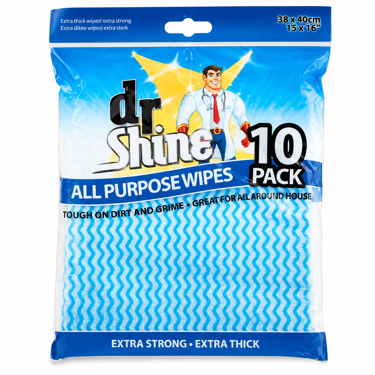 All Purpose Wipes 38×40CM 10 Pack