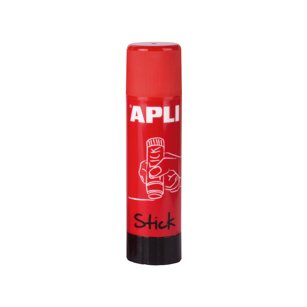 Red APLI stick on a white background