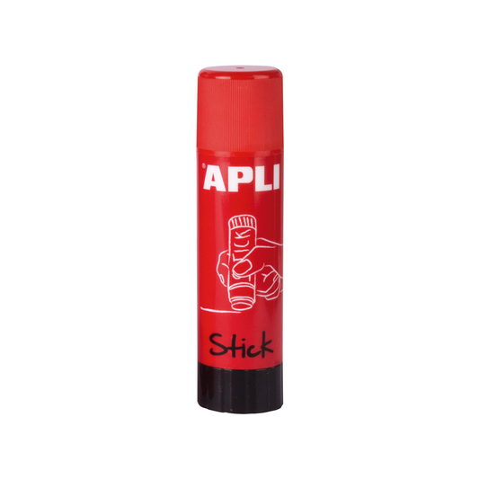 Red APLI stick on a white background