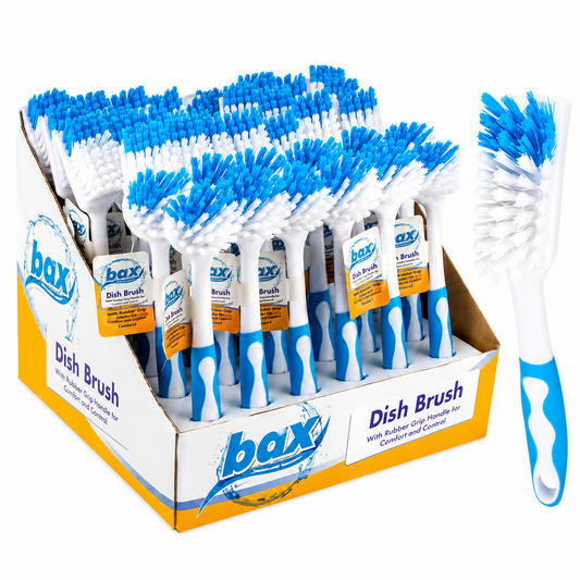 Brush For Dishes Rubber Grip 2 Assorted 23CM