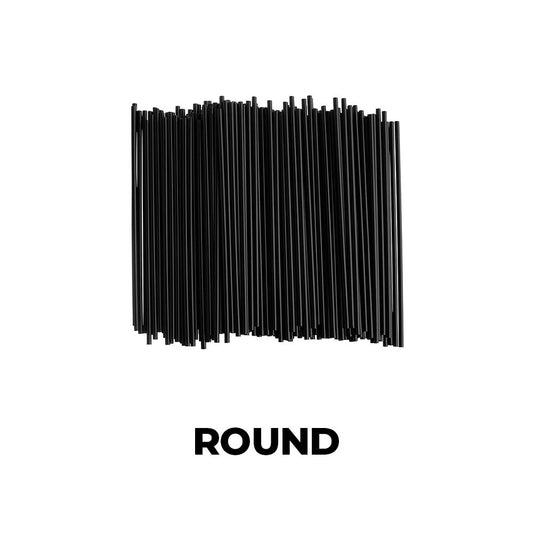 straws on a white background