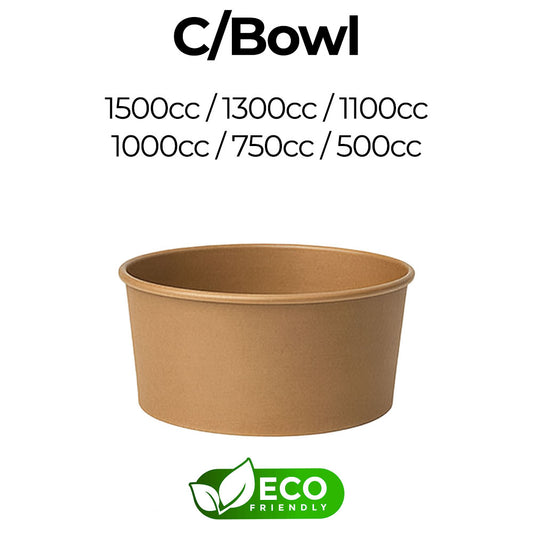 C/Bowl Paper Container Kraft (x50)