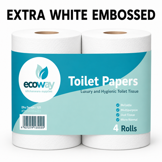 Toilet Rolls ECOWAY Xtra White Embossed W30 24Rolls (6*4Rolls)