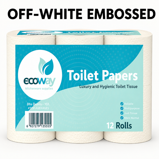 Toilet Rolls ECOWAY Off-White Embossed OW20E 12Rolls