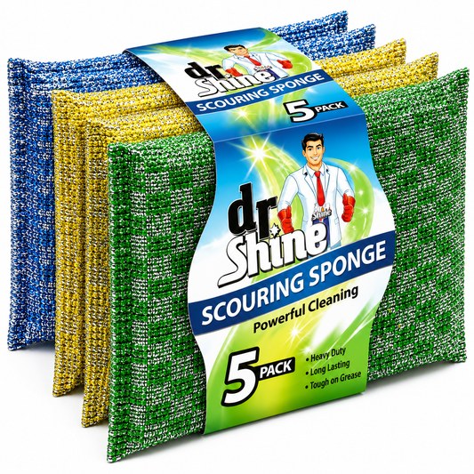 Sponge Scourers  Metallic 5Pack