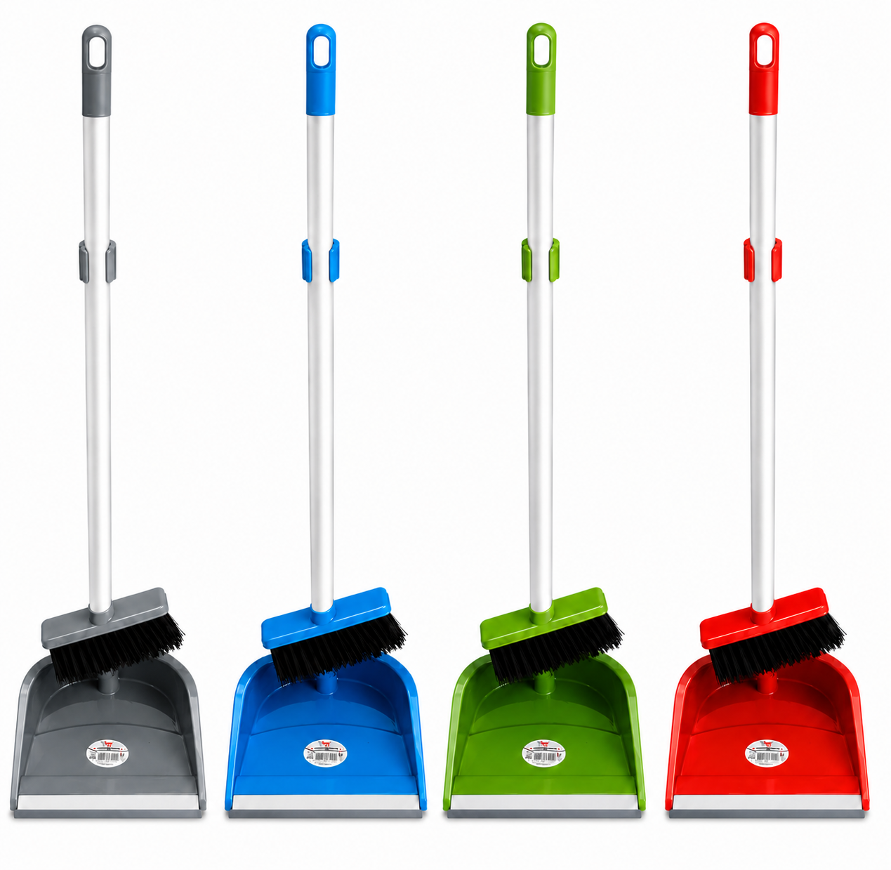Set of plastic broom & dustpan