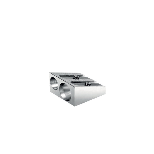 Metallic object on a white background