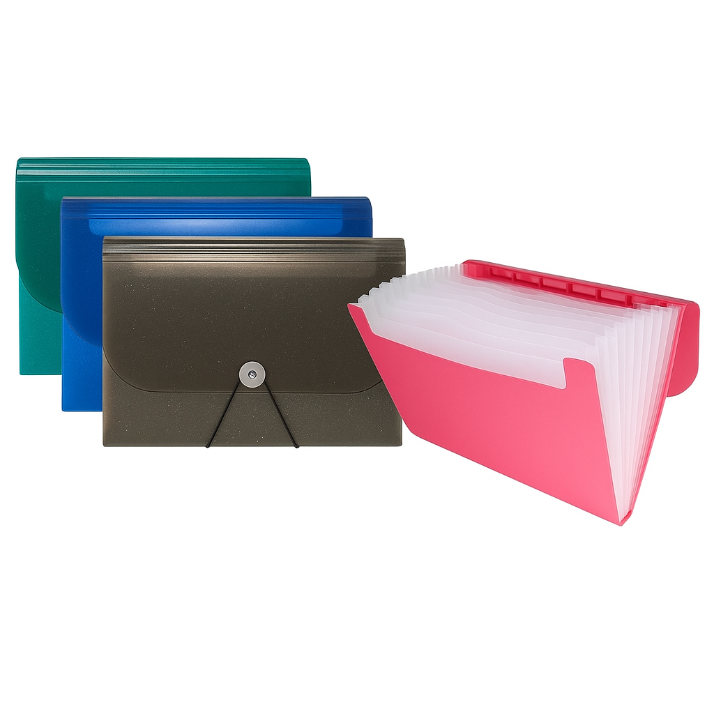 Expending file folder on a white background 