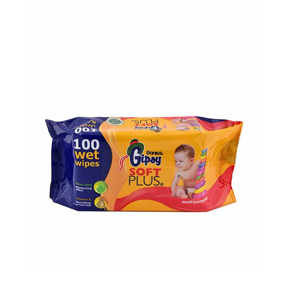 Gipsy Soft Plus wet wipes packaging on a white background