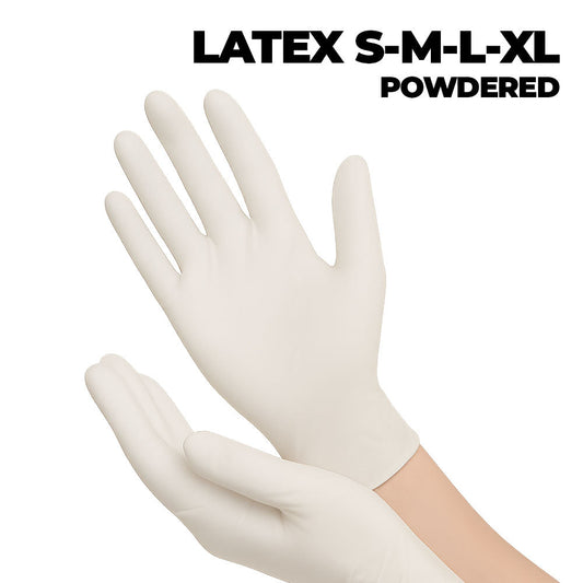 Latex Gloves Powdered (x100)