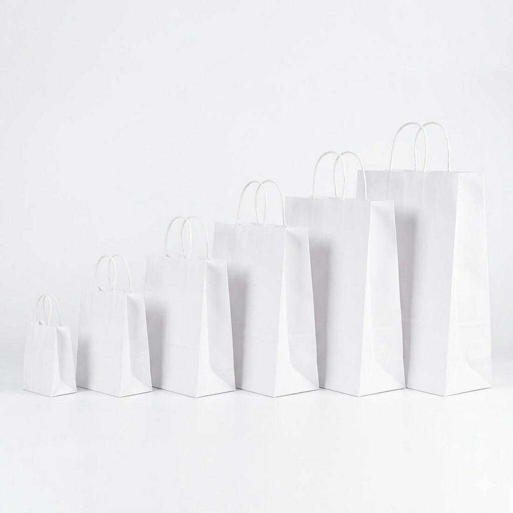 Paper Bags White With Handle