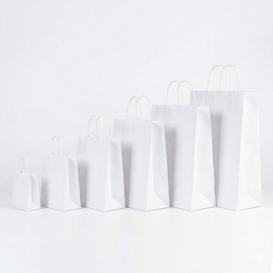 Paper Bags White With Handle