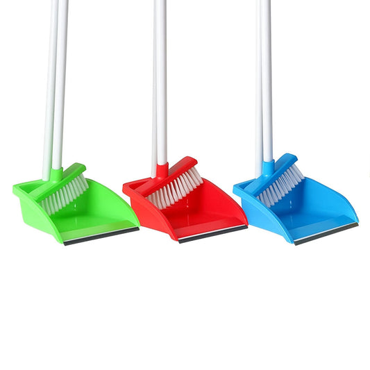Mini Set of plastic broom & dustpan
