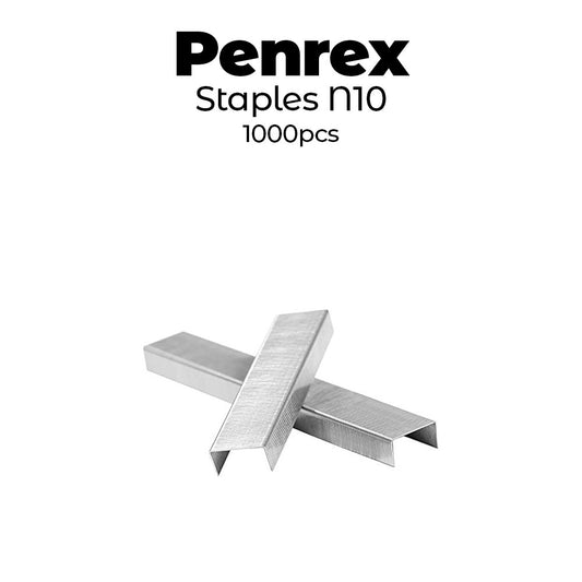 Penrex staples N10 with a pack of 1000 on a white background