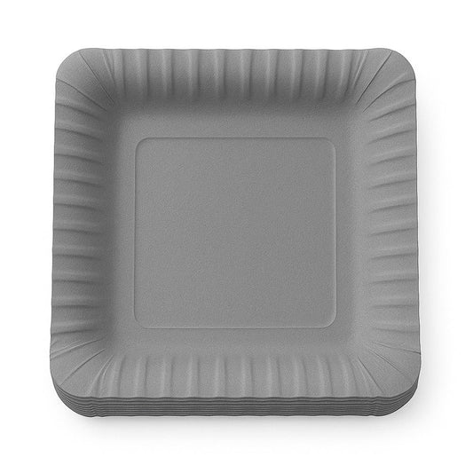 Paper Carton Plate Grey