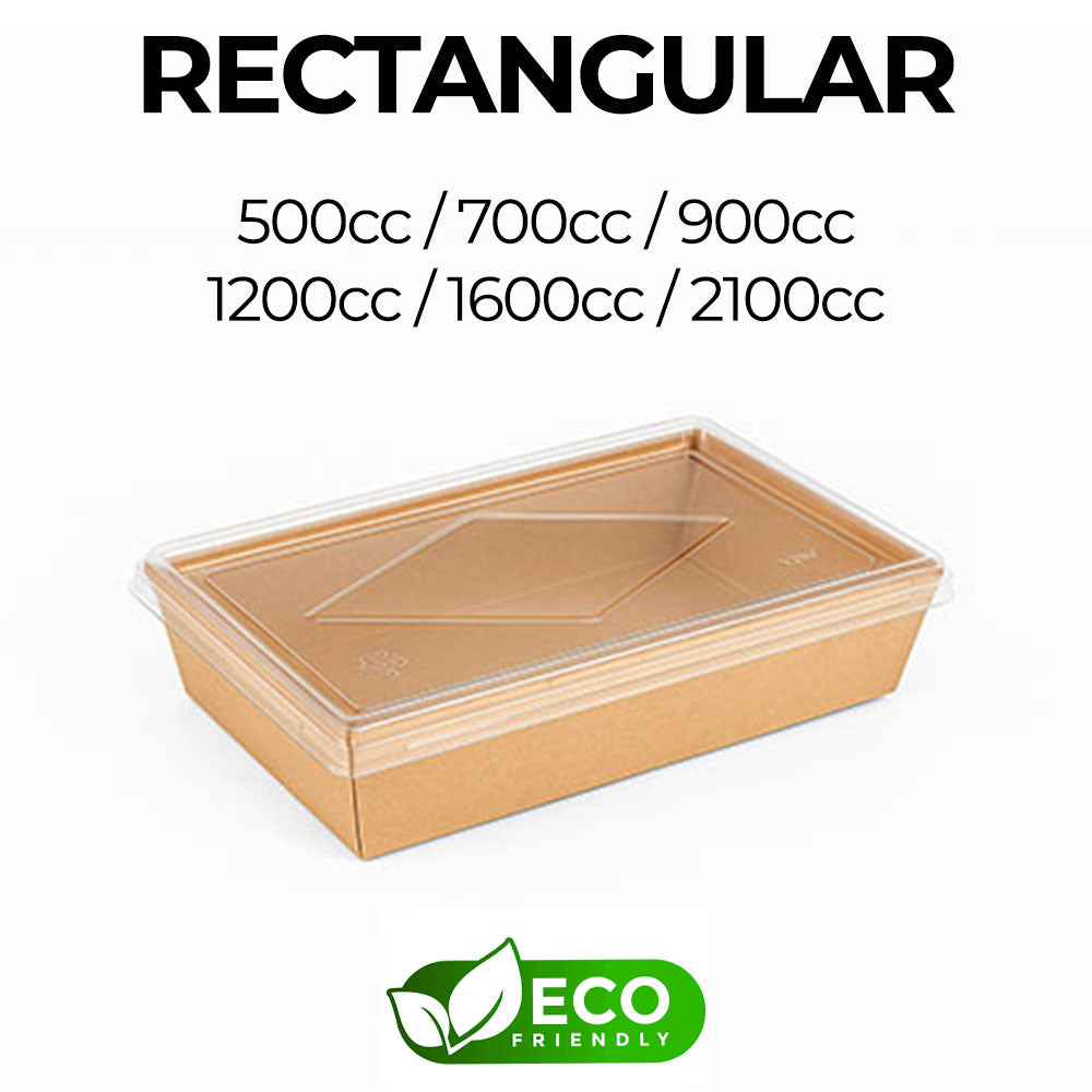 Rectangular Paper Containers Rectangular Paper Container | Eco-Friendly Takeaway Food Packaging – Ecoway