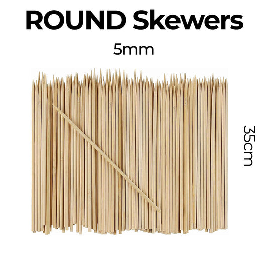 Wooden Skewers Round 5mm (x50)