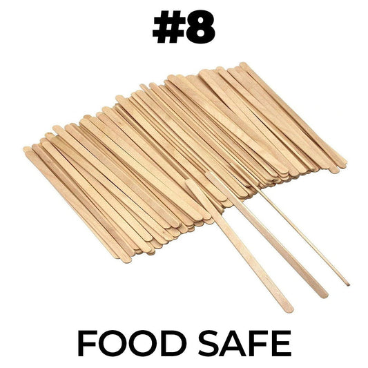 Bamboo stirrer on a white background