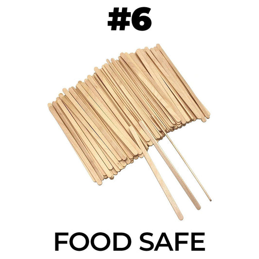 Bamboo stirrer on a white background