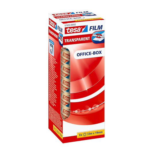 Box of tesa Film Transparent Office-Box on a white background