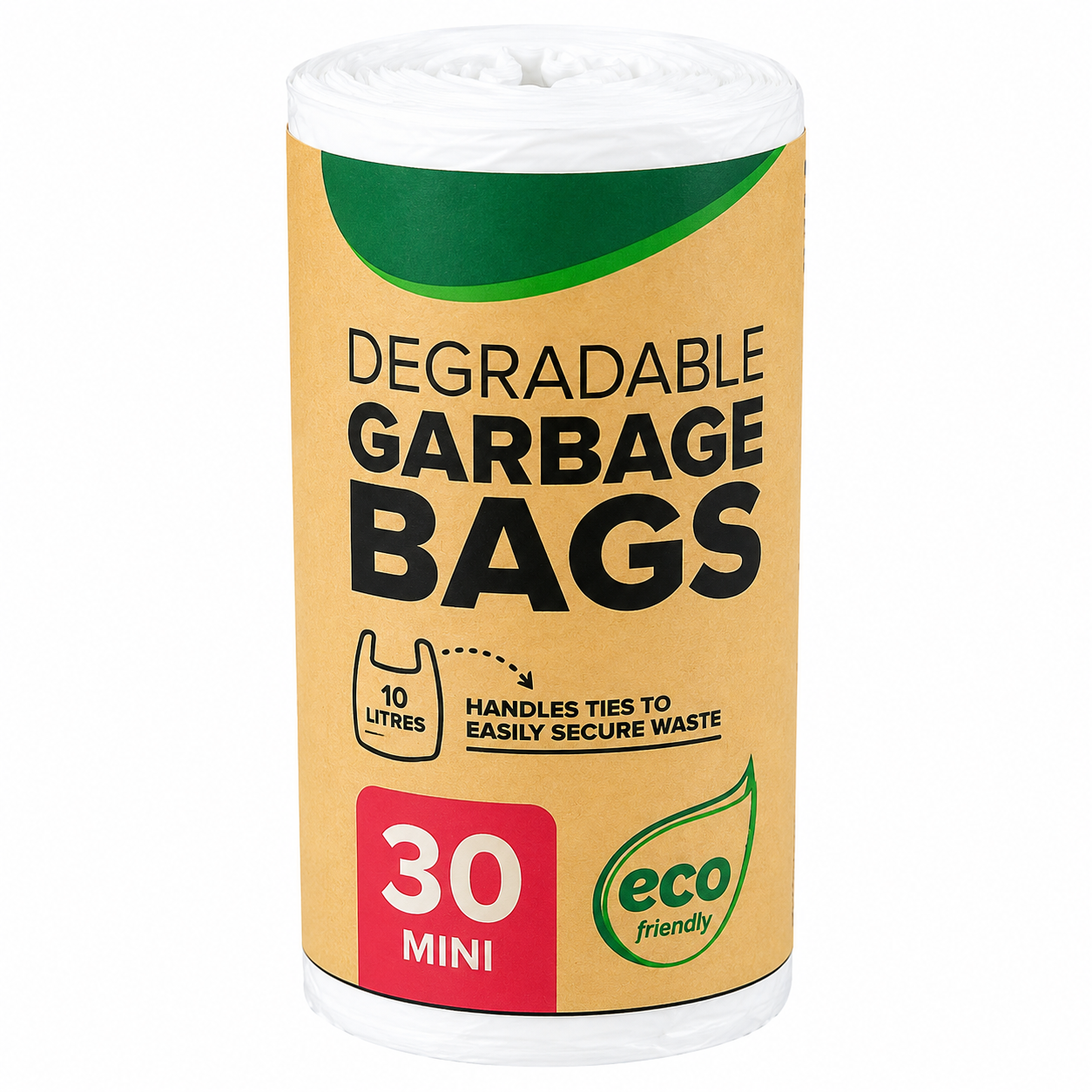 Tie Bags Roll Degradable