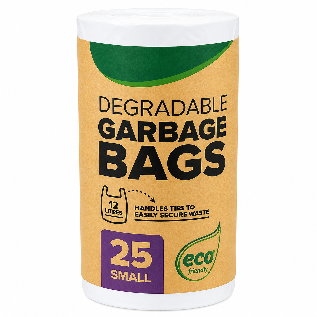 Tie Bags Roll Degradable