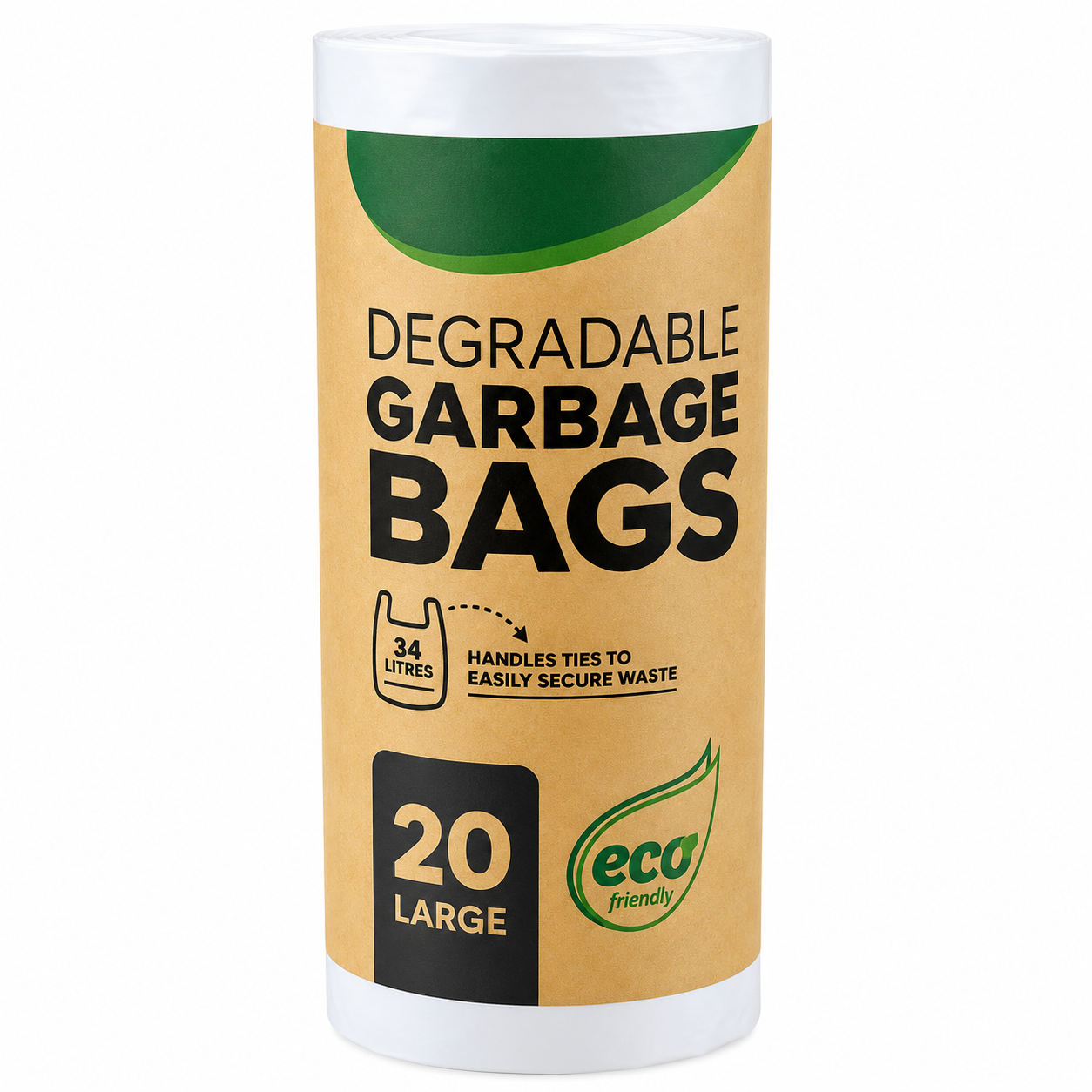 Tie Bags Roll Degradable