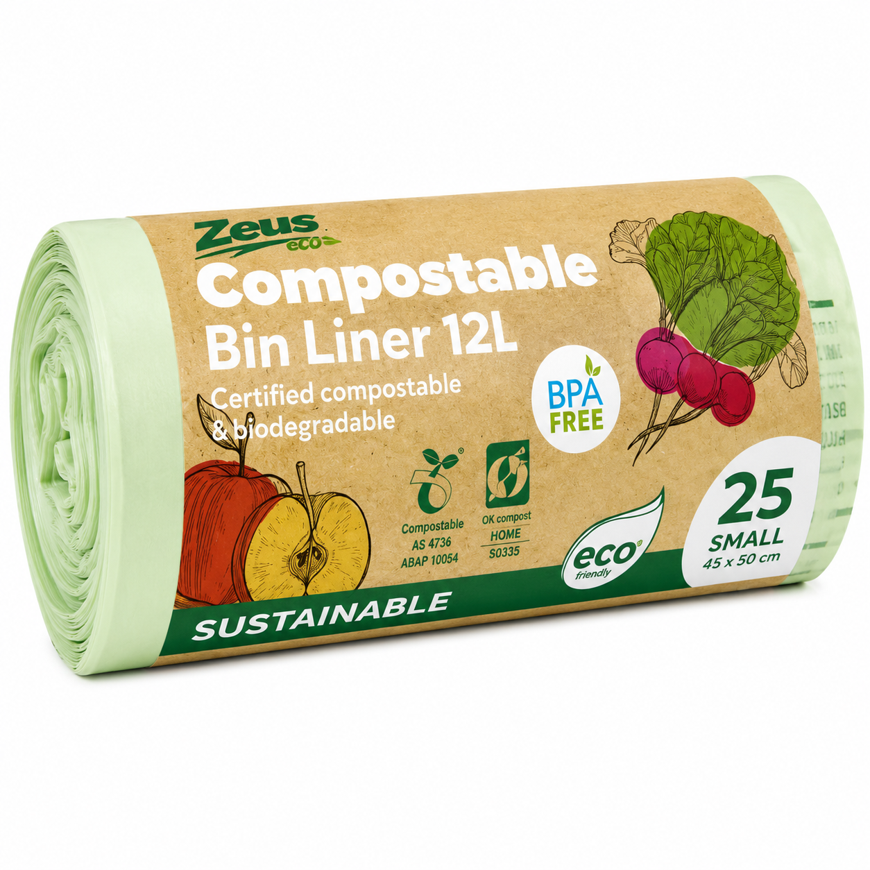 Tie Bags Roll Compostable