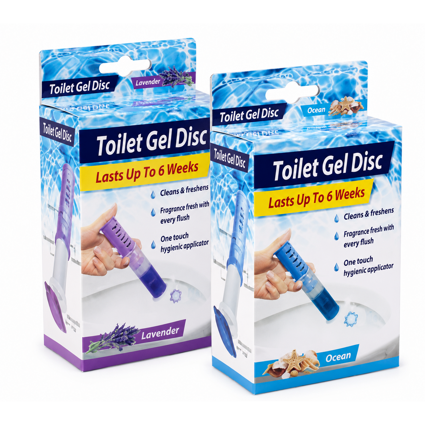 Toilet Cleaning Gel 6 Discs 2 Assorted