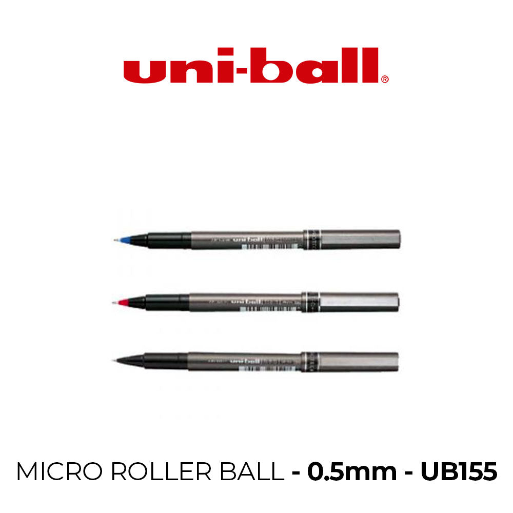 uniball micro roller pen on a white background 