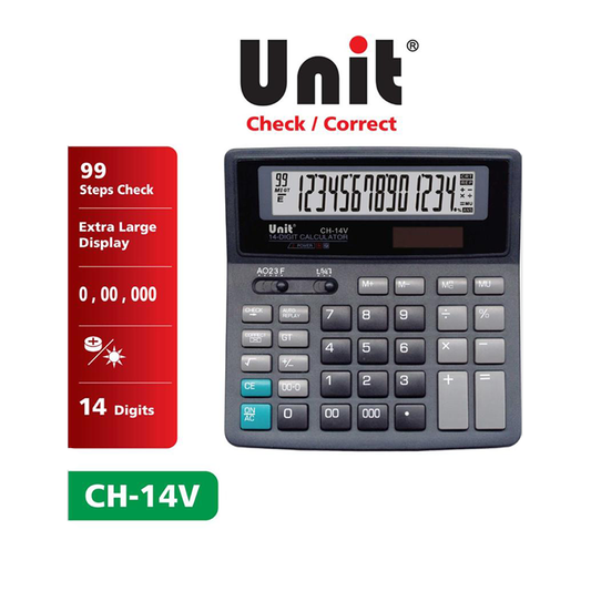 Unit calculator with features listed on a white background
