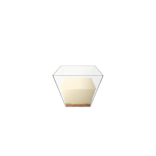 Clear glass on a white background