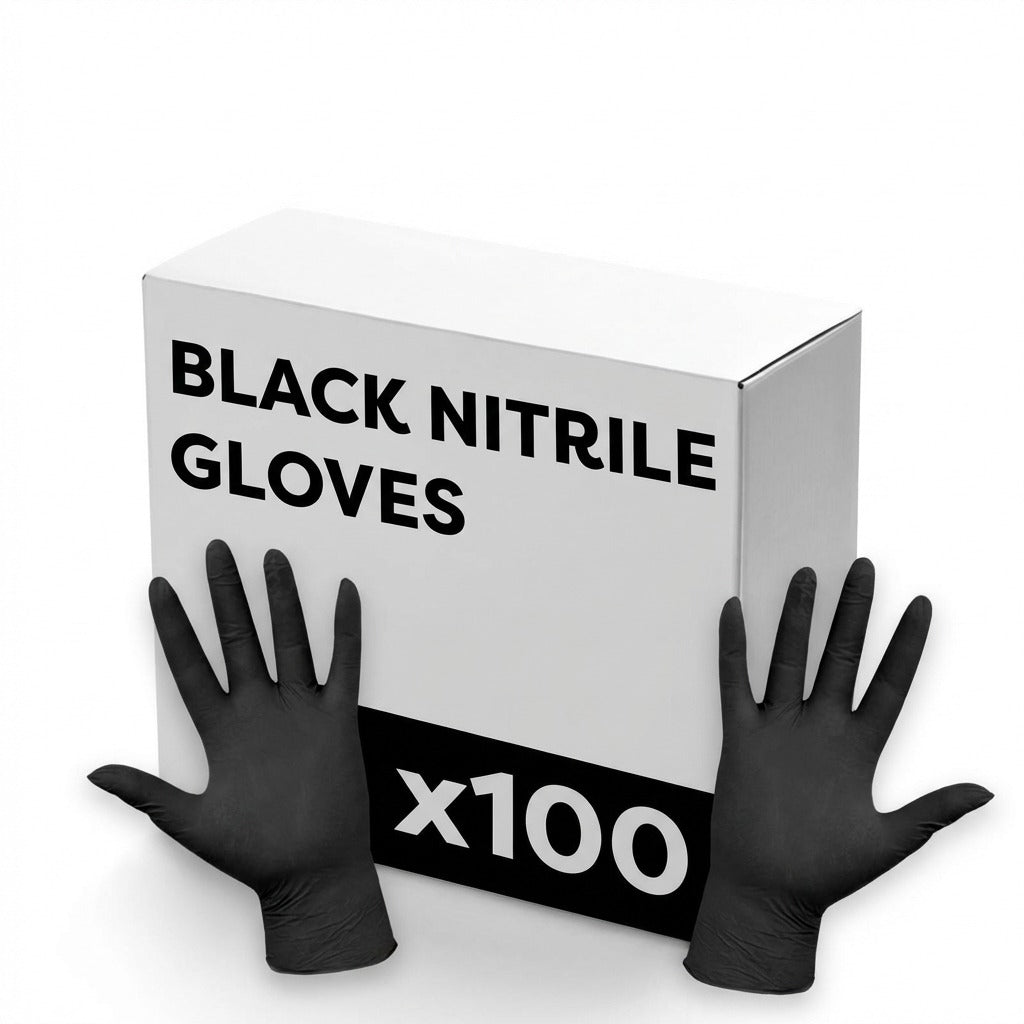 REGULAR Nitrile Gloves Black (x100)