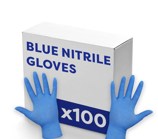 PREMIUM Nitrile Gloves Blue (x100)