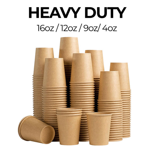 paper cups brown on white background