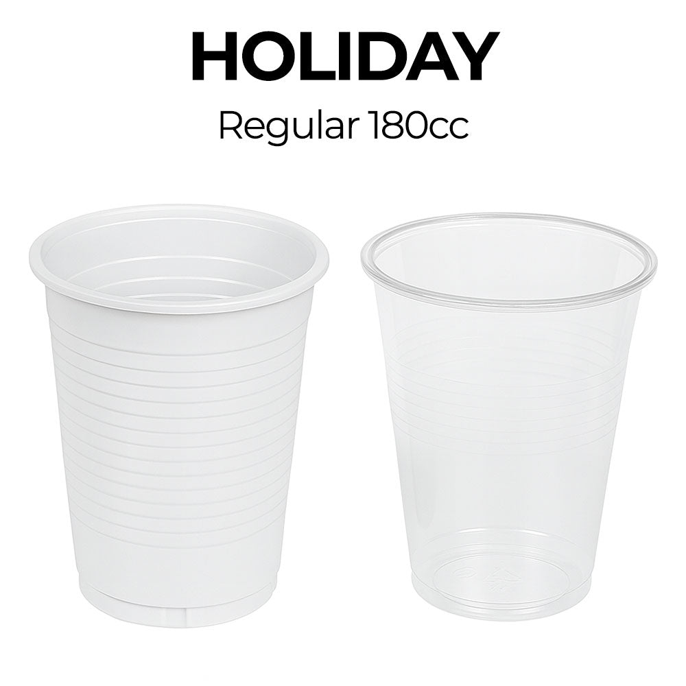 plastic cup on a white background