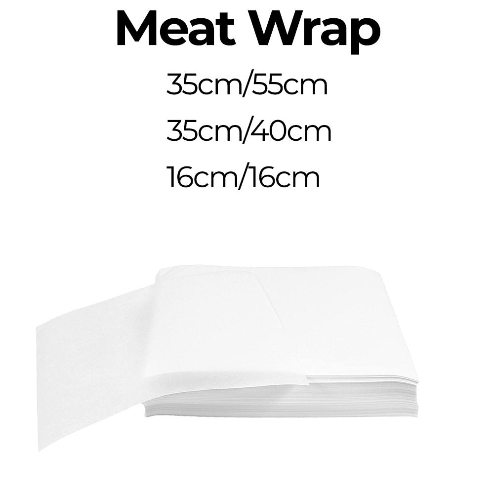 White meat wrap with dimensions displayed on a white background